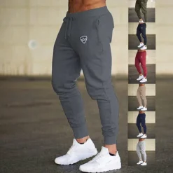 Men's Sweatpants Joggers Trousers Track Pants Drawstring Elastic Waist Geometric Pattern Sports Outdoor Athleisure ArmyGreen Black