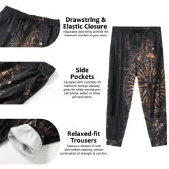 Men's Sweatpants Joggers Trousers Drawstring Side Pockets Elastic Waist Graphic Prints Comfort Breathable Sports Outdoor Casual Daily Cotton Blend Terry Streetwear Designer Black Blue Micro-elastic