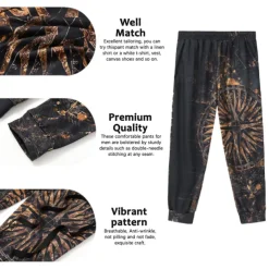 Men's Sweatpants Joggers Trousers Drawstring Side Pockets Elastic Waist Graphic Prints Comfort Breathable Sports Outdoor Casual Daily Cotton Blend Terry Streetwear Designer Black Blue Micro-elastic