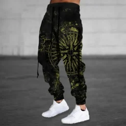 Men's Sweatpants Joggers Trousers Drawstring Side Pockets Elastic Waist Graphic Prints Comfort Breathable Sports Outdoor Casual Daily Cotton Blend Terry Streetwear Designer Black Blue Micro-elastic