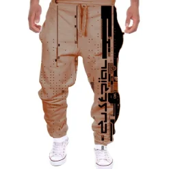 Men's Sweatpants Joggers Trousers Drawstring Side Pockets Elastic Waist Color Block Graphic Prints Comfort Breathable Sports Outdoor Casual Daily Streetwear Designer Black White Micro-elastic