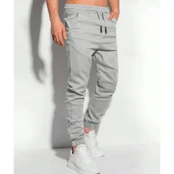 Men's Sweatpants Joggers Trousers Pocket Drawstring Elastic Waist Plain Comfort Sports Outdoor Daily Fashion Casual Black Light Green Micro-elastic