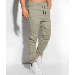 Men's Sweatpants Joggers Trousers Pocket Drawstring Elastic Waist Plain Comfort Sports Outdoor Daily Fashion Casual Black Light Green Micro-elastic