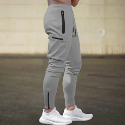 Men's Sweatpants Joggers Trousers Zipper Drawstring Elastic Waist Color Block Comfort Breathable Casual Daily Holiday Sports Fashion Black Army Green