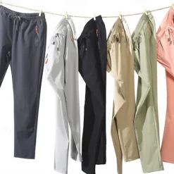 Men's Sweatpants Outdoor Pants Hiking Pants Trousers Outdoor Regular Fit Breathable Quick Dry Stretchy Pants / Trousers Drawstring Elastic Waist Dark Grey Black Hunting Climbing Camping / Hiking