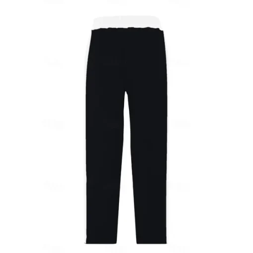 Men's Sweatpants Trousers Casual Pants Patchwork Pocket Drawstring Color Block Comfort Vacation Sports Outdoor Casual Black White Micro-elastic