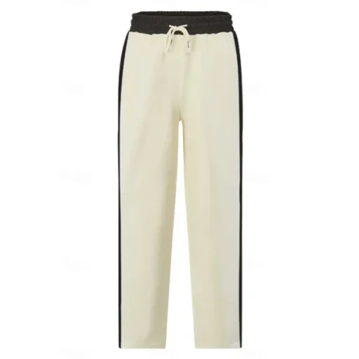 Men's Sweatpants Trousers Casual Pants Patchwork Pocket Drawstring Color Block Comfort Vacation Sports Outdoor Casual Black White Micro-elastic