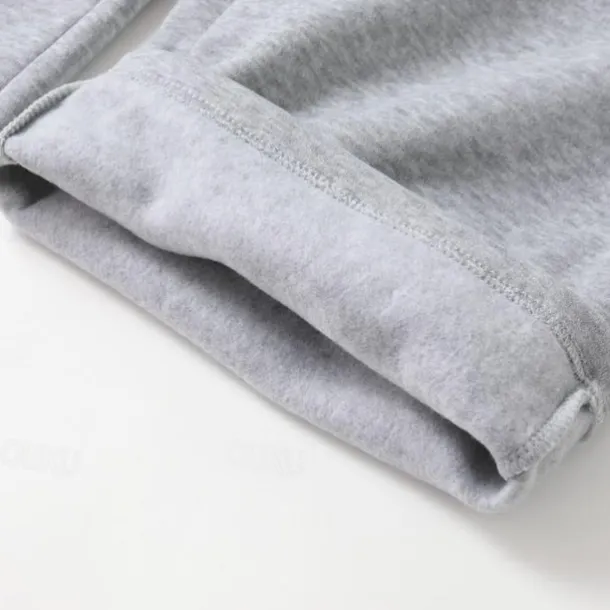 Men's Sweatpants Trousers Casual Pants Straight Leg Sweatpants Pocket Drawstring Elastic Waist Plain Comfort Sports Outdoor Casual Daily Fashion Streetwear Black Navy Blue Micro-elastic