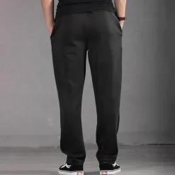 Men's Sweatpants Trousers Casual Pants Straight Leg Sweatpants Pocket Drawstring Elastic Waist Plain Comfort Sports Outdoor Casual Daily Fashion Streetwear Black Navy Blue Micro-elastic