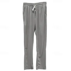 Men's Sweatpants Trousers Straight Leg Sweatpants Pocket Drawstring Elastic Waist Plain Comfort Sports Outdoor Daily Fashion Casual Black White Micro-elastic