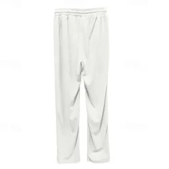 Men's Sweatpants Trousers Straight Leg Sweatpants Pocket Drawstring Elastic Waist Plain Comfort Sports Outdoor Daily Fashion Casual Black White Micro-elastic