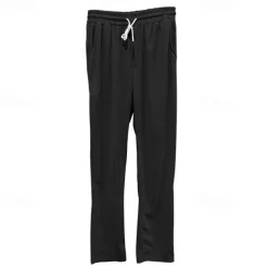 Men's Sweatpants Trousers Straight Leg Sweatpants Pocket Drawstring Elastic Waist Plain Comfort Sports Outdoor Daily Fashion Casual Black White Micro-elastic