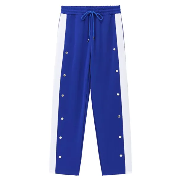 Men's Sweatpants Wide Leg Sweatpants Joggers Trousers Straight Leg Sweatpants Drawstring Elastic Waist Side Button Plain Comfort Breathable Outdoor Daily Going out Fashion Casual Black White