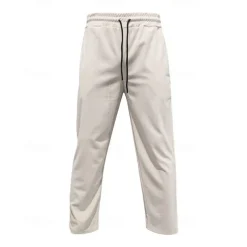 Men's Sweatpants Wide Leg Sweatpants Corduroy Pants Trousers Pocket Drawstring Elastic Waist Plain Comfort Sports Outdoor Daily Fashion Casual Black White Micro-elastic