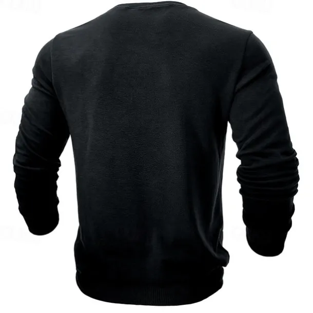 Men's Sweatshirt Black White Wine Army Green Light Grey Crew Neck Plain Sports & Outdoor Daily Holiday Streetwear Basic Casual Fall & Winter Clothing Apparel Hoodies Sweatshirts