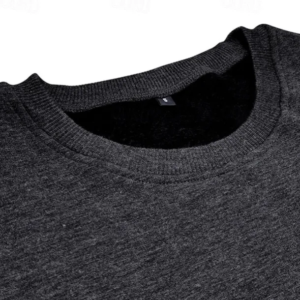 Men's Sweatshirt Black White Wine Army Green Light Grey Crew Neck Plain Sports & Outdoor Daily Holiday Streetwear Basic Casual Fall & Winter Clothing Apparel Hoodies Sweatshirts