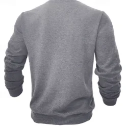 Men's Sweatshirt Black White Wine Army Green Light Grey Crew Neck Plain Sports & Outdoor Daily Holiday Streetwear Basic Casual Fall & Winter Clothing Apparel Hoodies Sweatshirts