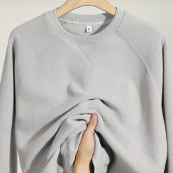 Men's Sweatshirt Polar Fleece Black Navy Blue Dark Green Brown Dark Gray Crew Neck Plain Sports & Outdoor Daily Holiday Streetwear Cool Casual Spring & Fall Clothing Apparel Hoodies Sweatshirts