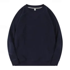 Men's Sweatshirt Polar Fleece Black Navy Blue Dark Green Brown Dark Gray Crew Neck Plain Sports & Outdoor Daily Holiday Streetwear Cool Casual Spring & Fall Clothing Apparel Hoodies Sweatshirts