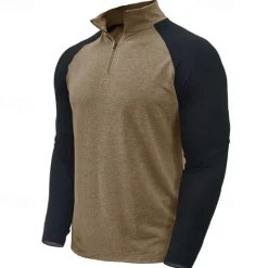 Men's Sweatshirt Quarter Zip Sweatshirt White Red Royal Blue Blue Green Half Zip Color Block Patchwork Sports & Outdoor Daily Holiday Streetwear Basic Casual Spring & Fall Clothing Apparel Hoodies