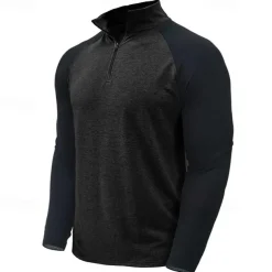 Men's Sweatshirt Quarter Zip Sweatshirt White Red Royal Blue Blue Green Half Zip Color Block Patchwork Sports & Outdoor Daily Holiday Streetwear Basic Casual Spring & Fall Clothing Apparel Hoodies