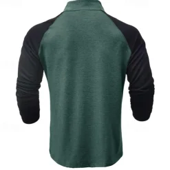 Men's Sweatshirt Quarter Zip Sweatshirt White Red Royal Blue Blue Green Half Zip Color Block Patchwork Sports & Outdoor Daily Holiday Streetwear Basic Casual Spring & Fall Clothing Apparel Hoodies