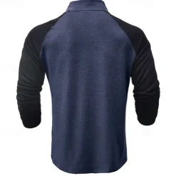 Men's Sweatshirt Quarter Zip Sweatshirt White Red Royal Blue Blue Green Half Zip Color Block Patchwork Sports & Outdoor Daily Holiday Streetwear Basic Casual Spring & Fall Clothing Apparel Hoodies