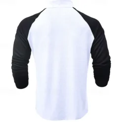 Men's Sweatshirt Quarter Zip Sweatshirt White Red Royal Blue Blue Green Half Zip Color Block Patchwork Sports & Outdoor Daily Holiday Streetwear Basic Casual Spring & Fall Clothing Apparel Hoodies