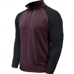 Men's Sweatshirt Quarter Zip Sweatshirt White Red Royal Blue Blue Green Half Zip Color Block Patchwork Sports & Outdoor Daily Holiday Streetwear Basic Casual Spring & Fall Clothing Apparel Hoodies