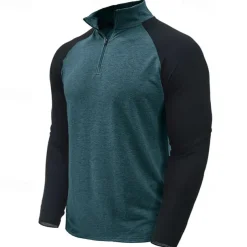 Men's Sweatshirt Quarter Zip Sweatshirt White Red Royal Blue Blue Green Half Zip Color Block Patchwork Sports & Outdoor Daily Holiday Streetwear Basic Casual Spring & Fall Clothing Apparel Hoodies