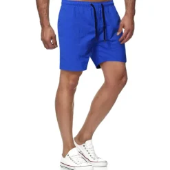 Men's Swim Shorts Swim Trunks Board Shorts Beach Shorts Running Shorts Drawstring Elastic Waist Plain Print Quick Dry Outdoor Short Casual Beach Cotton Blend Shorts Casual / Sporty Green Black