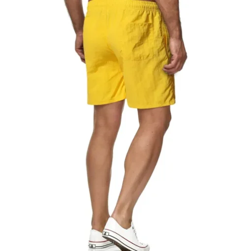Men's Swim Shorts Swim Trunks Board Shorts Beach Shorts Running Shorts Drawstring Elastic Waist Plain Print Quick Dry Outdoor Short Casual Beach Cotton Blend Shorts Casual / Sporty Green Black