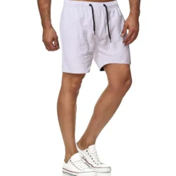 Men's Swim Shorts Swim Trunks Board Shorts Beach Shorts Running Shorts Drawstring Elastic Waist Plain Print Quick Dry Outdoor Short Casual Beach Cotton Blend Shorts Casual / Sporty Green Black