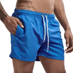 Men's Swim Shorts Swim Trunks Quick Dry Board Shorts Bathing Suit Breathable Drawstring With Pockets - Swimming Surfing Beach Water Sports Solid Colored Spring Summer