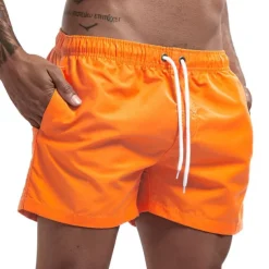 Men's Swim Shorts Swim Trunks Quick Dry Board Shorts Bathing Suit Breathable Drawstring With Pockets - Swimming Surfing Beach Water Sports Solid Colored Spring Summer
