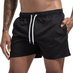 Men's Swim Shorts Swim Trunks Quick Dry Board Shorts Bathing Suit Breathable Drawstring With Pockets - Swimming Surfing Beach Water Sports Solid Colored Spring Summer