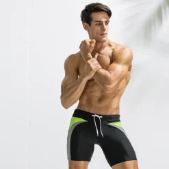 Men's Swim Trunks Board Shorts Swim Brief Pocket Drawstring Elastic Waist Color Block Comfort Breathable Short Casual Daily Holiday Fashion Streetwear Black Deep Blue Micro-elastic