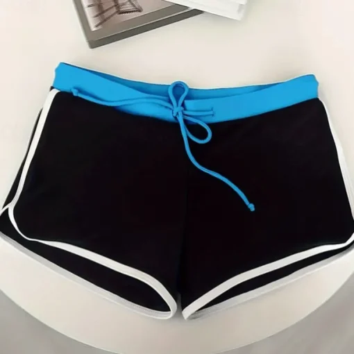 Men's Swim Trunks Swim Shorts Spandex Swimwear Bottoms Drawstring Swimming Surfing Beach Water Sports Patchwork Summer Spring