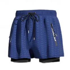 Men's Swim Trunks Swim Shorts Quick Dry Lightweight Board Shorts Bathing Suit with Pockets Compression Liner Drawstring Swimming Surfing Beach Water Sports Solid Colored Summer