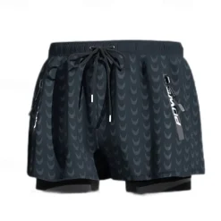 Men's Swim Trunks Swim Shorts Quick Dry Lightweight Board Shorts Bathing Suit with Pockets Compression Liner Drawstring Swimming Surfing Beach Water Sports Solid Colored Summer