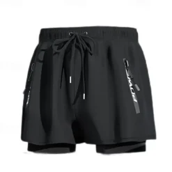 Men's Swim Trunks Swim Shorts Quick Dry Lightweight Board Shorts Bathing Suit with Pockets Compression Liner Drawstring Swimming Surfing Beach Water Sports Solid Colored Summer