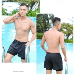 Men's Swim Trunks Swim Shorts Quick Dry Lightweight Board Shorts Bathing Suit with Pockets Compression Liner Drawstring Swimming Surfing Beach Water Sports Solid Colored Summer