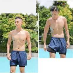 Men's Swim Trunks Swim Shorts Quick Dry Lightweight Board Shorts Bathing Suit with Pockets Compression Liner Drawstring Swimming Surfing Beach Water Sports Solid Colored Summer