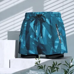 Men's Swim Trunks Swim Shorts Quick Dry Lightweight Board Shorts Bathing Suit with Pockets Compression Liner Drawstring Swimming Surfing Beach Water Sports Solid Colored Summer