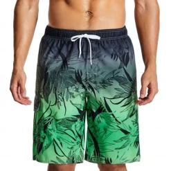 Men's Swim Trunks Swim Shorts Board Shorts Bottoms Drawstring with Pockets Swimming Surfing Beach Water Sports Stripes Printed Summer Spring