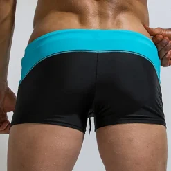 Men's Swim Trunks Swim Shorts Quick Dry Lightweight Board Shorts Bathing Suit Drawstring Swimming Surfing Beach Water Sports Patchwork Summer