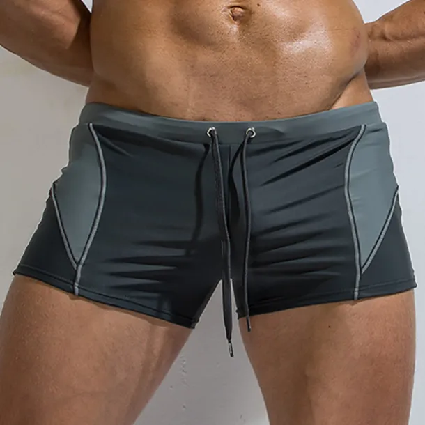 Men's Swim Trunks Swim Shorts Quick Dry Lightweight Board Shorts Bathing Suit Drawstring Swimming Surfing Beach Water Sports Patchwork Summer