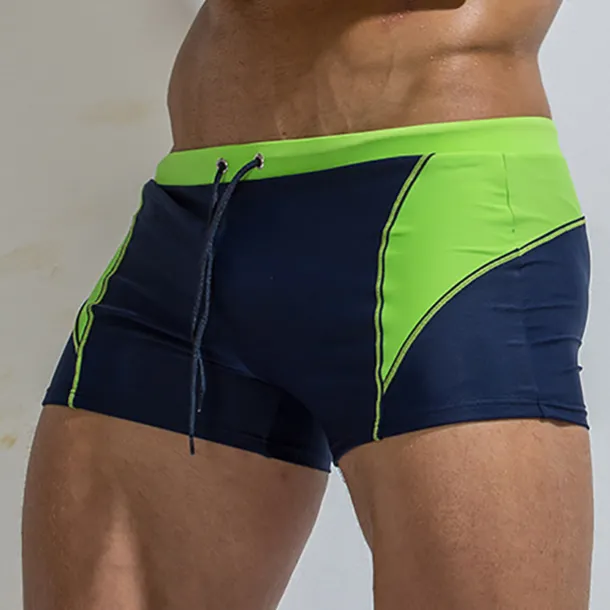 Men's Swim Trunks Swim Shorts Quick Dry Lightweight Board Shorts Bathing Suit Drawstring Swimming Surfing Beach Water Sports Patchwork Summer