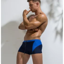 Men's Swim Trunks Swim Shorts Quick Dry Lightweight Board Shorts Bathing Suit Drawstring Swimming Surfing Beach Water Sports Patchwork Summer