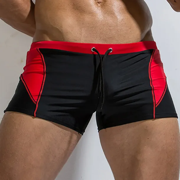 Men's Swim Trunks Swim Shorts Quick Dry Lightweight Board Shorts Bathing Suit Drawstring Swimming Surfing Beach Water Sports Patchwork Summer